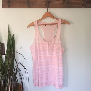 American Eagle sparkly pink racer back tank top